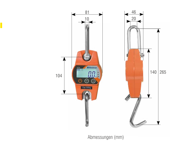 Hängewaage, Babywaage Serie UCS 30 kg / 10 g bis 300 kg / 100 g wählbar