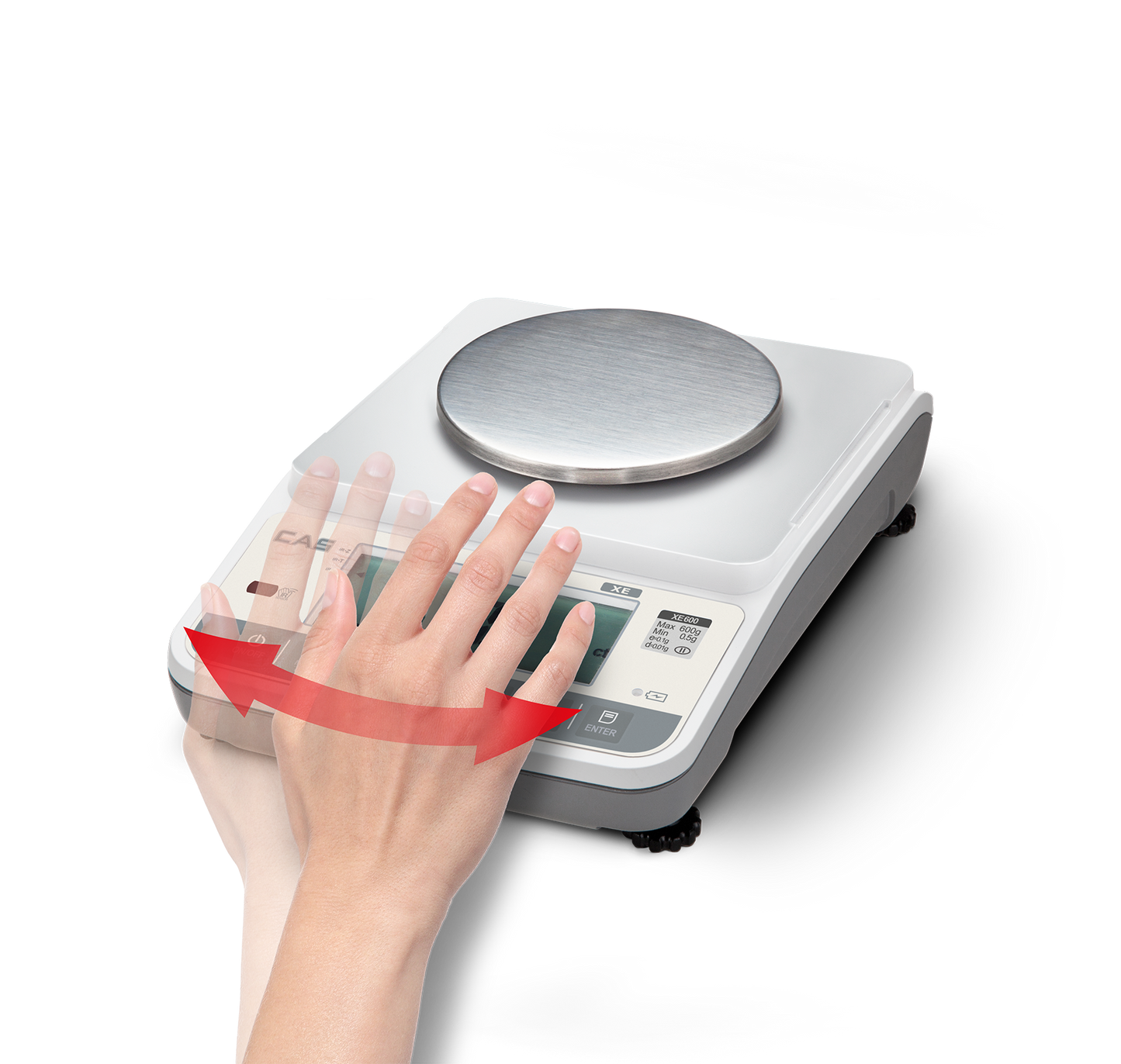 Präzisionswaage, Feinwaage, Goldwaage , Rezepturwaage,. geeichte Ausführung, Serie XE von CAS von 300 g bis 6000 g  mit hoher Auflösung
