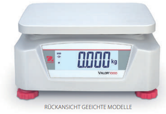 Geeichte Kompaktwaage Tischwaage Ohaus Valor 1000 handliche Kontrollwaage von 3 bis 30 kg mit 2facher Anzeige